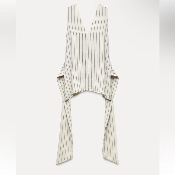 Zara White and Black Striped Jumpsuit - Picture 5 of 7